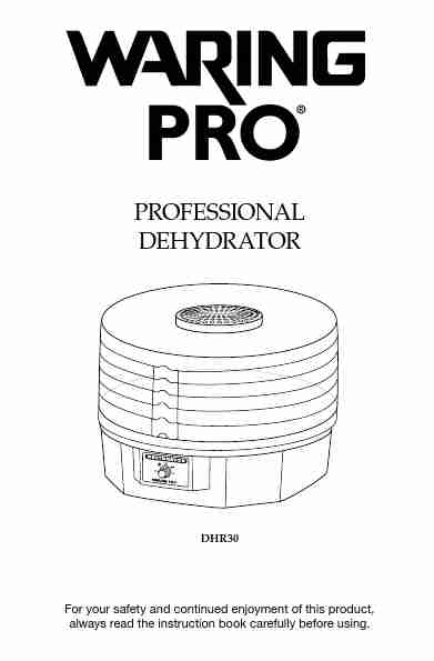 Waring Food Dehydrator Df415 1 Manual-page_pdf